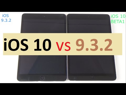 iOS 10 vs iOS 9.3.2 iPad Mini 2 / 3