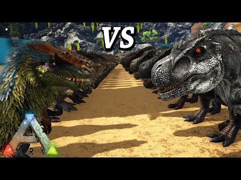 ARK YUTYRANNUS VS REX THE PERFECT FIGHT! Ark Survival Evolved Dino Battles Yuty vs T Rex!