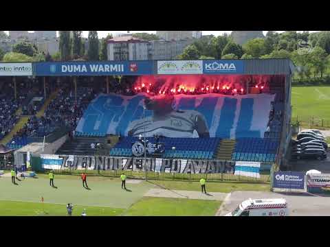 Oprawa ultras w meczu Stomil Olszytyn - Siarka Tarnobrzeg (28.05.2023 r.)