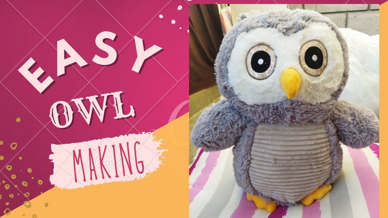 HOW TO MAKE A CUTE STUFFED OWL🦉#stuffedanimals #owl #diy