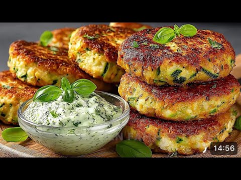 Crispy potato zucchini buffer in 15 minutes - golden brown on the outside, delicate & perfect with S