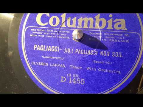 ulysses lappas - pagliacci - no! pagliacci non son - 80 rpm