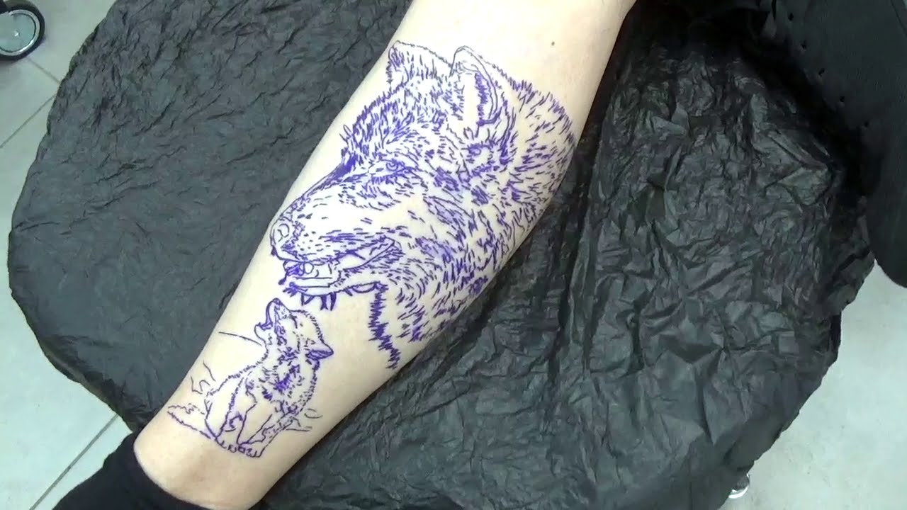 wolf tattoo design by angelina mengel