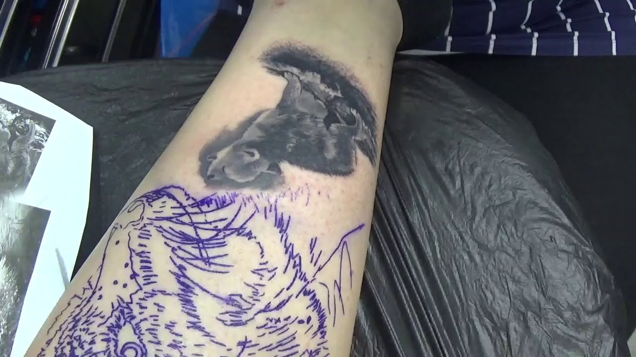 wolf tattoo design by angelina mengel
