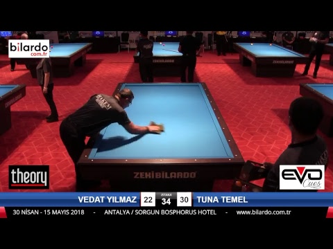 VEDAT YILMAZ & TUNA TEMEL Bilardo Maçı - 2018 ERKEKLER 2.ETAP-2.Tur