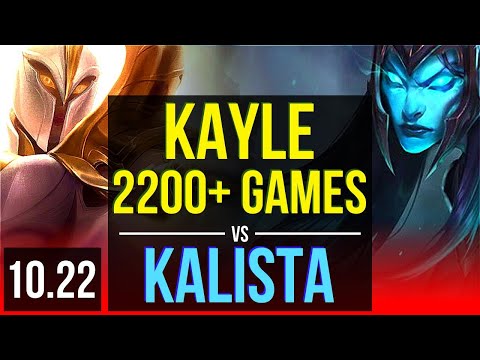 KAYLE vs KALISTA (TOP) | 2200+ games, 3/1/3, 1.3M mastery | KR Master | v10.22