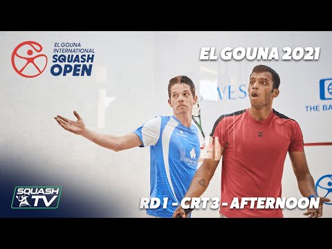 Live Squash: El Gouna 2021 - Rd 1 - Court 3 - Afternoon