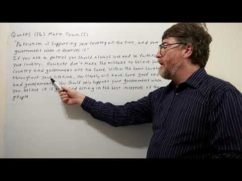 Tutor Nick P Quotes 56  Mark Twain - Patriotism is ...