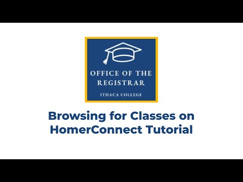 Browsing For Classes Tutorial