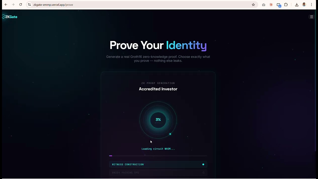 ZKGate — Zero-Knowledge Identity Proof on HashKey Chain | ZKID Hackathon Demo