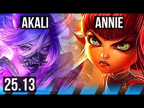 AKALI vs ANNIE (MID) | EUW Master | 25.13