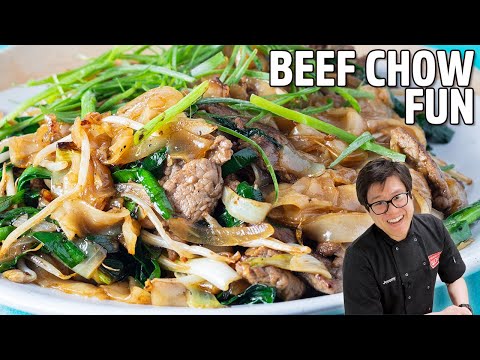 Beef Chow Fun - Tender Beef Strips in a Smoky Noodle...