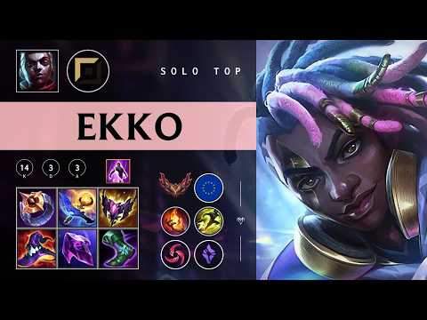 Ekko Top vs Galio - EUW Grandmaster Patch 26.05