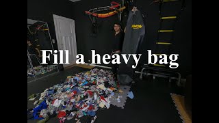 How to fill a heavy bag