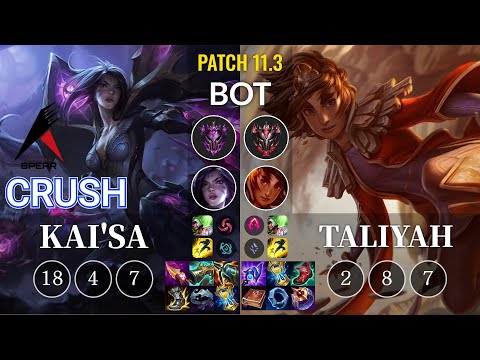 ASP Crush Kai'Sa vs Taliyah Bot - KR Patch 11.3