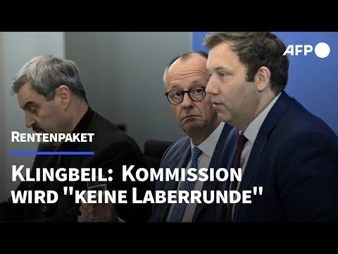 Klingbeil: Rentenkommission wird keine "Laberrunde" | AFP
