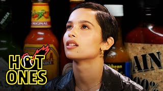 Download the video "Zoë Kravitz Gets Trippy While Eating Spicy Wings | Hot Ones"