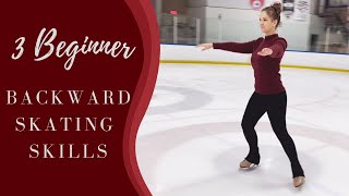 Figure Skating Backwards for Beginners!  - 3 Skating Skills