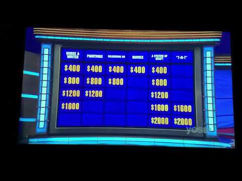 Double Jeopardy, Aaron Craig Day 2 - contestant likes to do a different category (2/24/21)