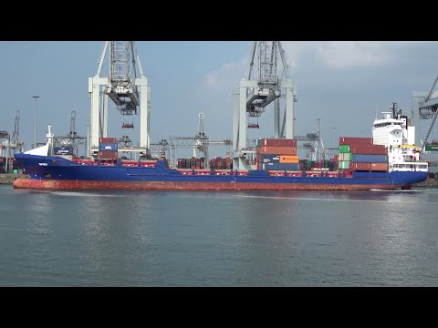 Container Ship Spirit mooring in Rotterdam, The Netherlands