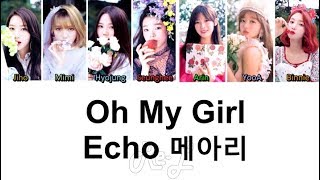 OH MY GIRL - Echo (오마이걸 - 메아리) (Color Coded Lyrics ENGLISH/ROM/HAN)