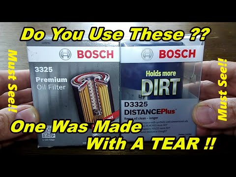 Bosch Oil Filter Cut Open 3325 vs. Bosch Oil Filer Cut Open D3325, Oil Filter Review