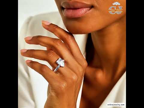 Silver Moissanite Flower Ring product video