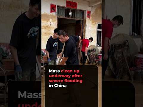 Mass cleanup underway after severe flooding in China