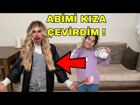 ABİME MAKYAJ YAPTIM ! ELBİSE GİYDİRDİM !