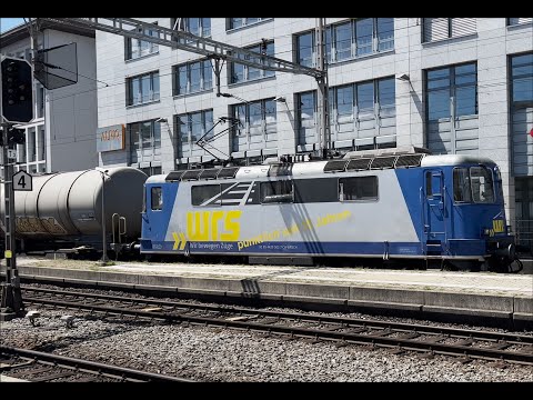 Widmer Rail Services Re 420 502 mit Tankwagenzug in Olten