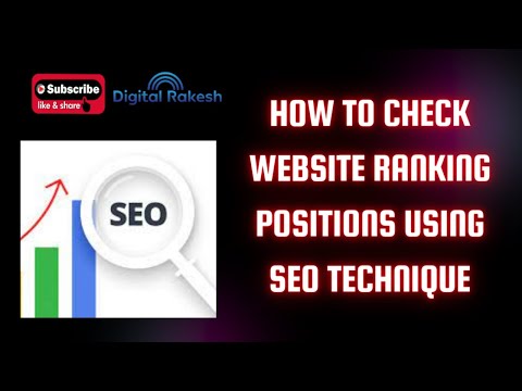 How To Check Any Website Keywords Ranking Positions For Free Using Seo Technique