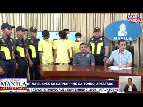 Suspek sa panghoholdap, arestado | Apat na suspek sa carnapping sa Tondo, arestado | September 7,26