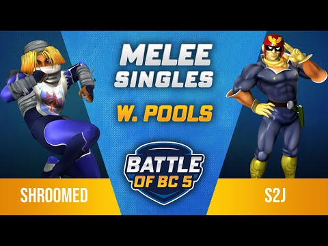 Shroomed (Sheik) vs S2J (Captain Falcon) - Melee Singles Winners Pools - Battle of BC 5