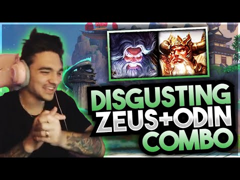SPOOKY ODIN & ZEUS COMBO! THIS NEW SKIN IS SO GROSS... - Ranked Joust - Smite