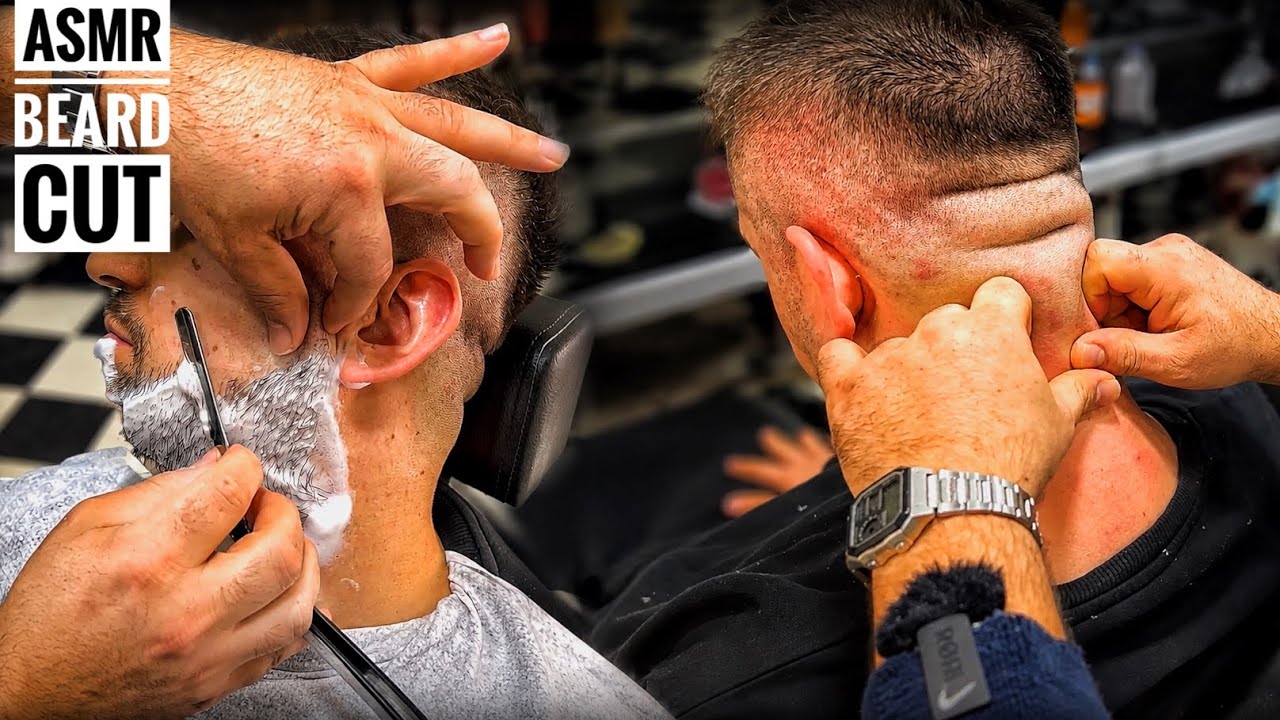 ASMR Barber Experience | Relaxing Beard Shave | Deep Head Massage