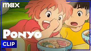 Ponyo | Ponyo & Sōsuke Eat Ramen (Clip) | HBO Max