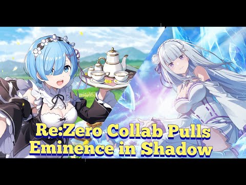 Re:Zero Collab Pulls!!! Rem and Emilia Gacha Banner Pulls | Eminence in Shadow RPG
