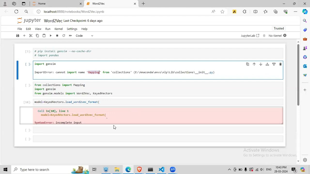 SOLVED: ImportError: cannot import name 'Mapping' from 'collections'. Correction: Iterable*