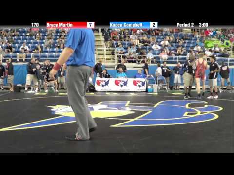 Junior 170 - Bryce Martin (California) vs. Kaden Campbell (Utah)