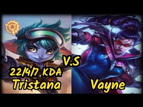 Padden (TRISTANA) vs VAYNE - 22/4/7 KDA BOTTOM ADC GAMEPLAY - EUW Ranked DIAMOND