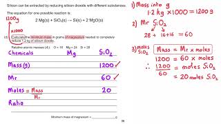 Reacting Mass Calculations | GCSE Chemistry Exam Master Class