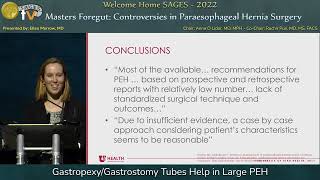 Gastropexy/Gastrostomy Tubes Help in Large PEH