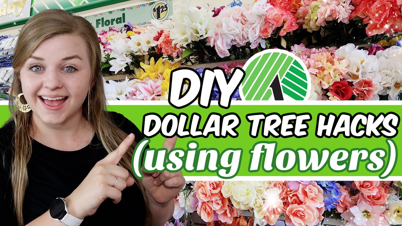 $1 Dollar Tree HACKS & DIYS Using Floral Picks and Flowers! (you have to try!) Krafts by Katelyn