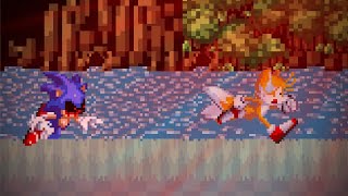 What happens if Tails goes back on his tornado in Green Hill? Sonic.exe The Spirits Of Hell