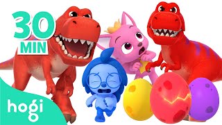 Dinosaurs for Kids｜Learn Colors with Dinosaur Race + Surprise Eggs｜Colors for Kids｜Hogi Pinkfong