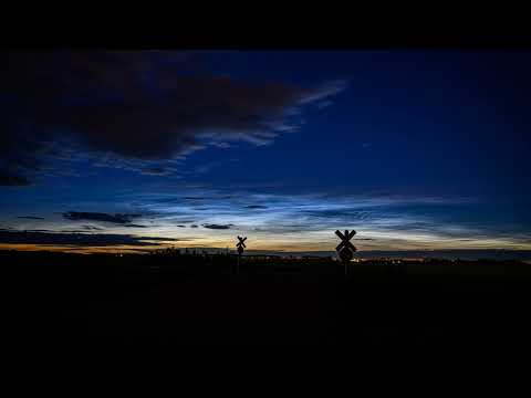 Noctilucent Clouds Time Lapse - St. Albert AB - June 29, 2025