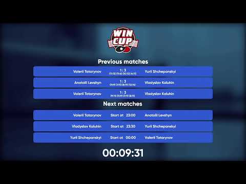 22:00 Valerii Tatarynov  1-3 Vladyslav Kaluhin West 5 WIN CUP 09.11.2022 | TABLE TENNIS WINCUP