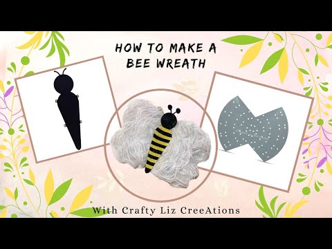 How to make a Bee Wreath | DIY Bee Wreath on the Wing Board | Easy Bumble Bee Wreath Wall Hanging