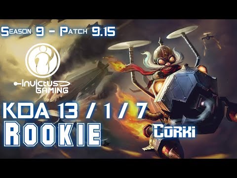 IG Rookie CORKI vs QIYANA Mid - Patch 9.15 KR Ranked