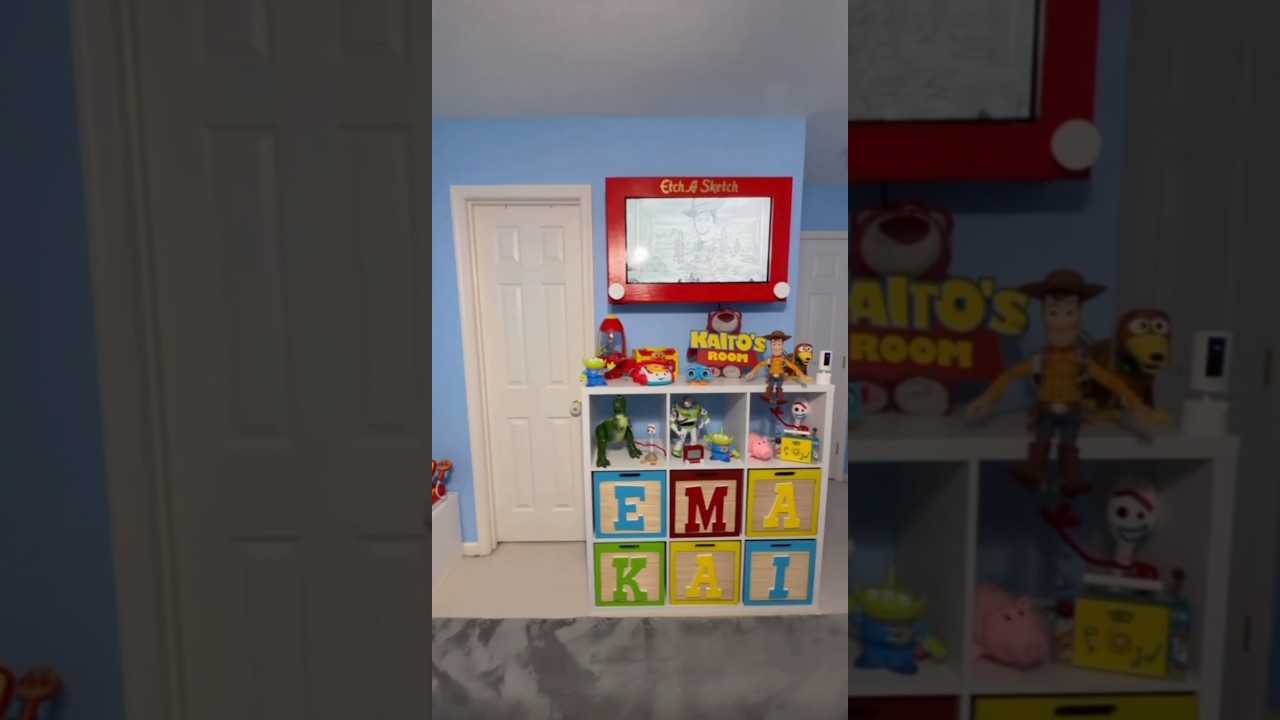 トイストーリー部屋をDIY 3DプリンターxHot WheelsxEtch A Sket子供部屋完成#トイストーリー#ToyStoryRoom#DIY#子供部屋DIY #3dプリンター